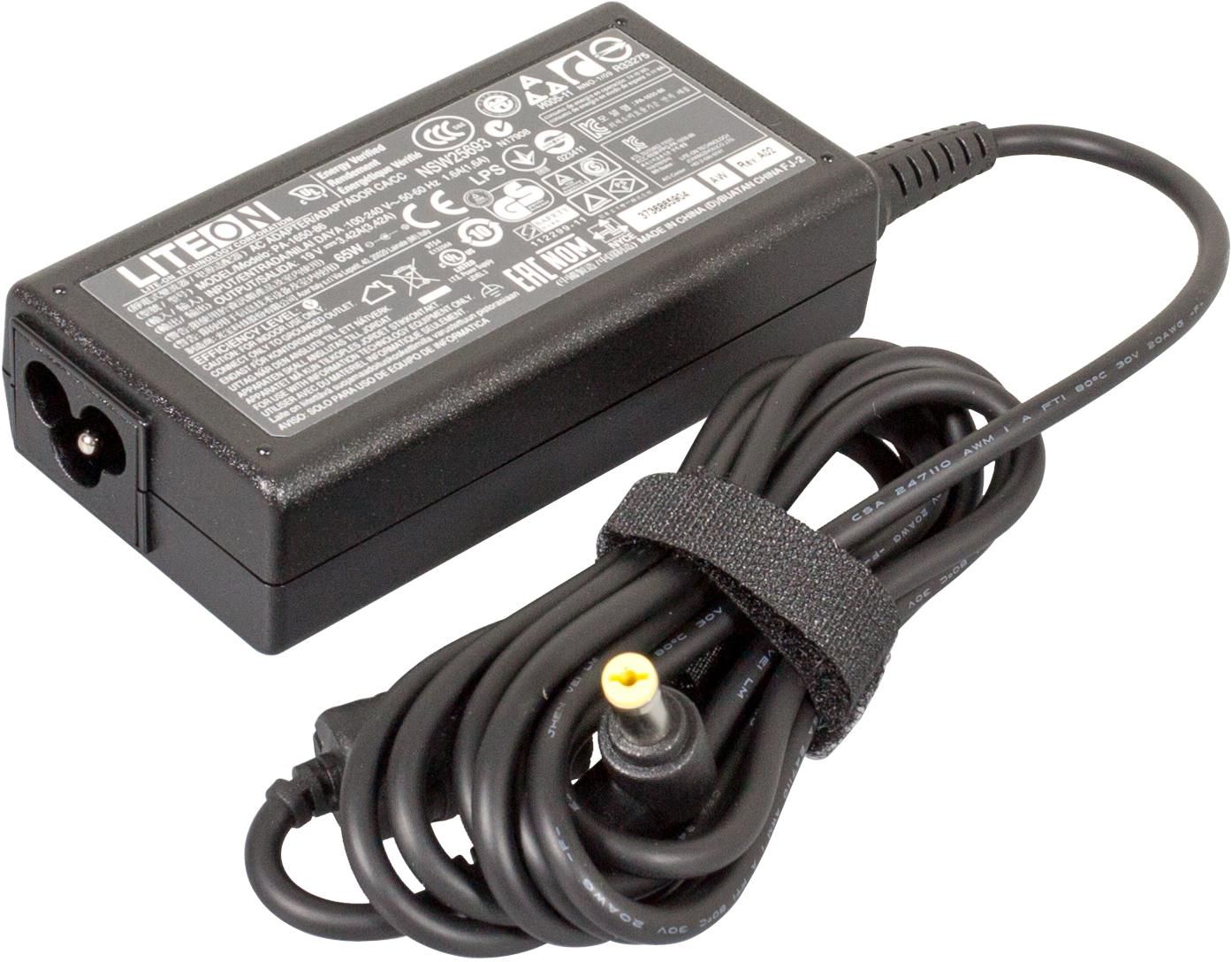 Acer AC Adapter (65W 19V 3P) Yellow Tip