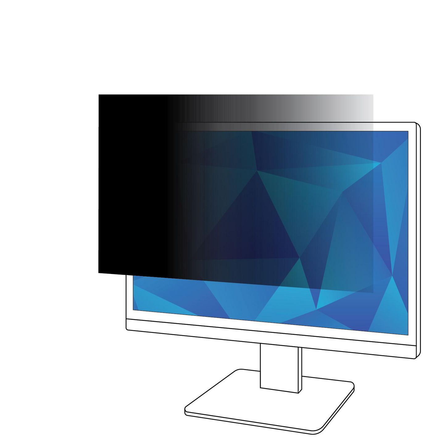 3M Black Privacy Filter for 24inch Widescreen Monitor Privacy Filter for 24" Widescreen Monitor, 61 cm (24"), 16:9, Monitor,